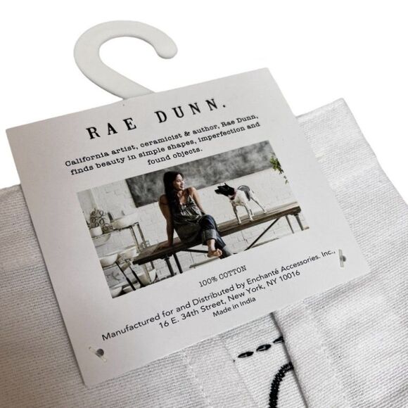 Rae Dunn Blessed /Cook /Home Sweet Home Apron Embroidered Patch Pocket Checked - Picture 16 of 16